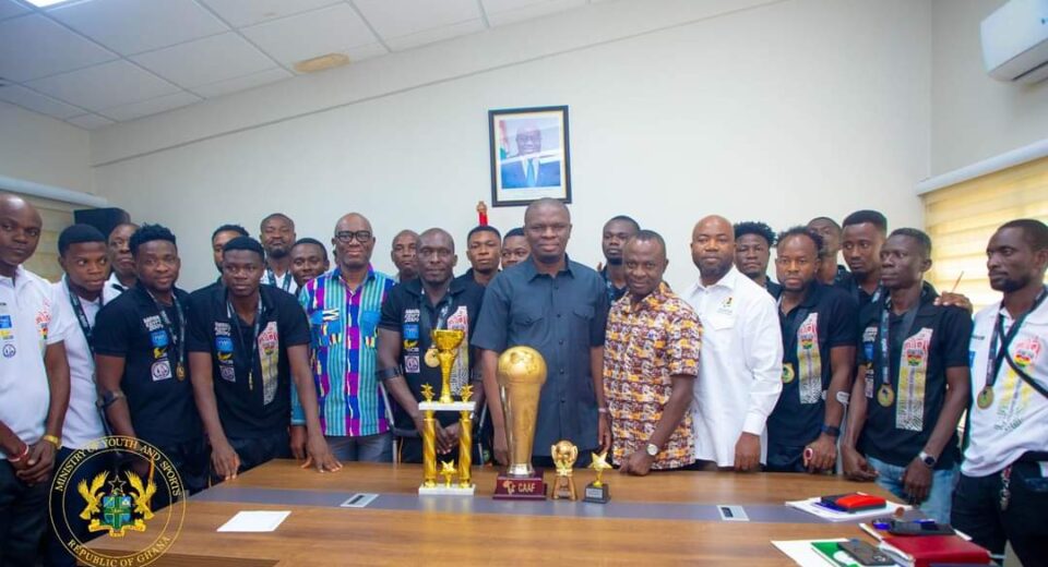 Ghana's Black Challenge Presents 2024 Amputee AFCON Trophy to Sports Minister
