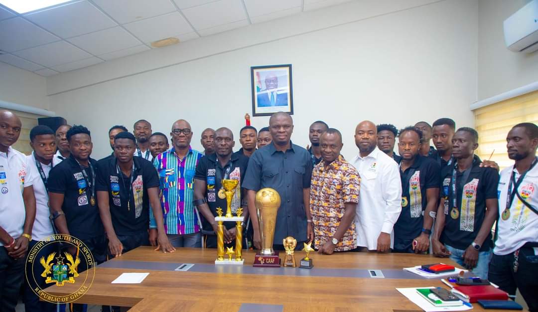 Ghana's Black Challenge Presents 2024 Amputee AFCON Trophy to Sports Minister
